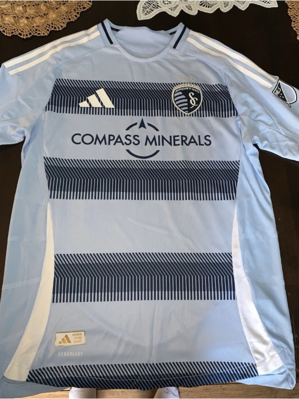 Adidas Sporting Kansas City Jake Davis "100" Authentic On-Field Jersey - M slim